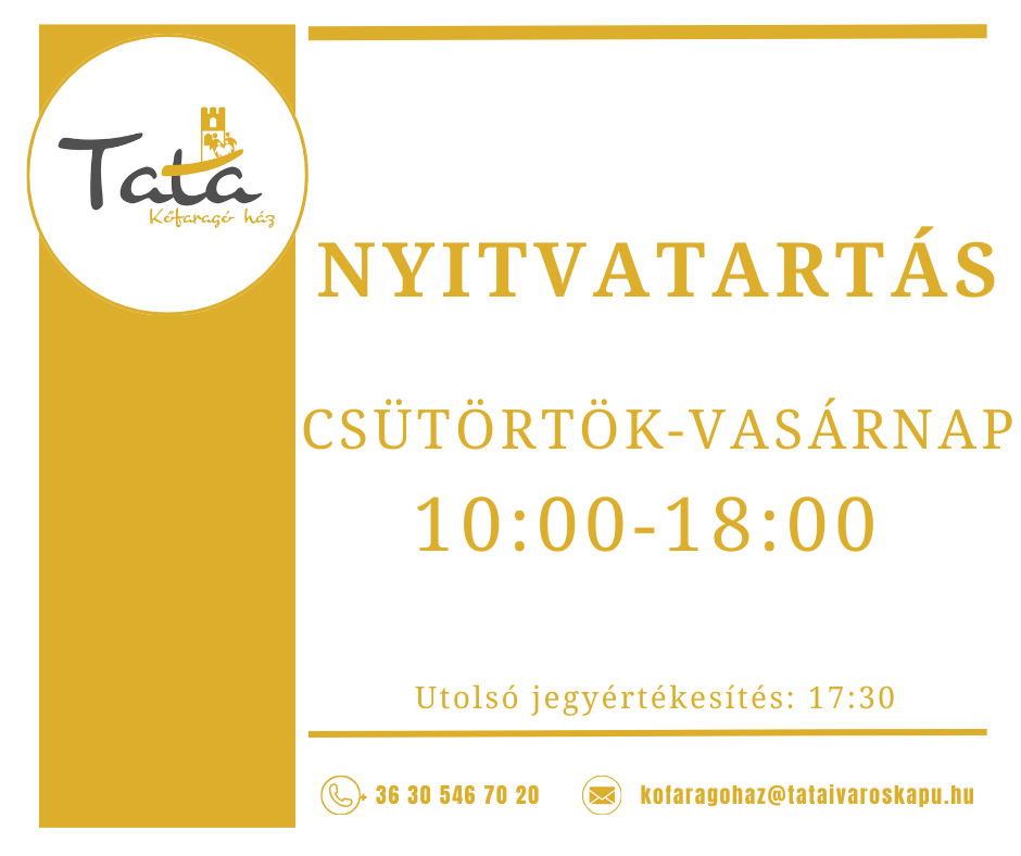 nyitvatartás, kiállítás, látnivaló, restaurant, tata, fazekas